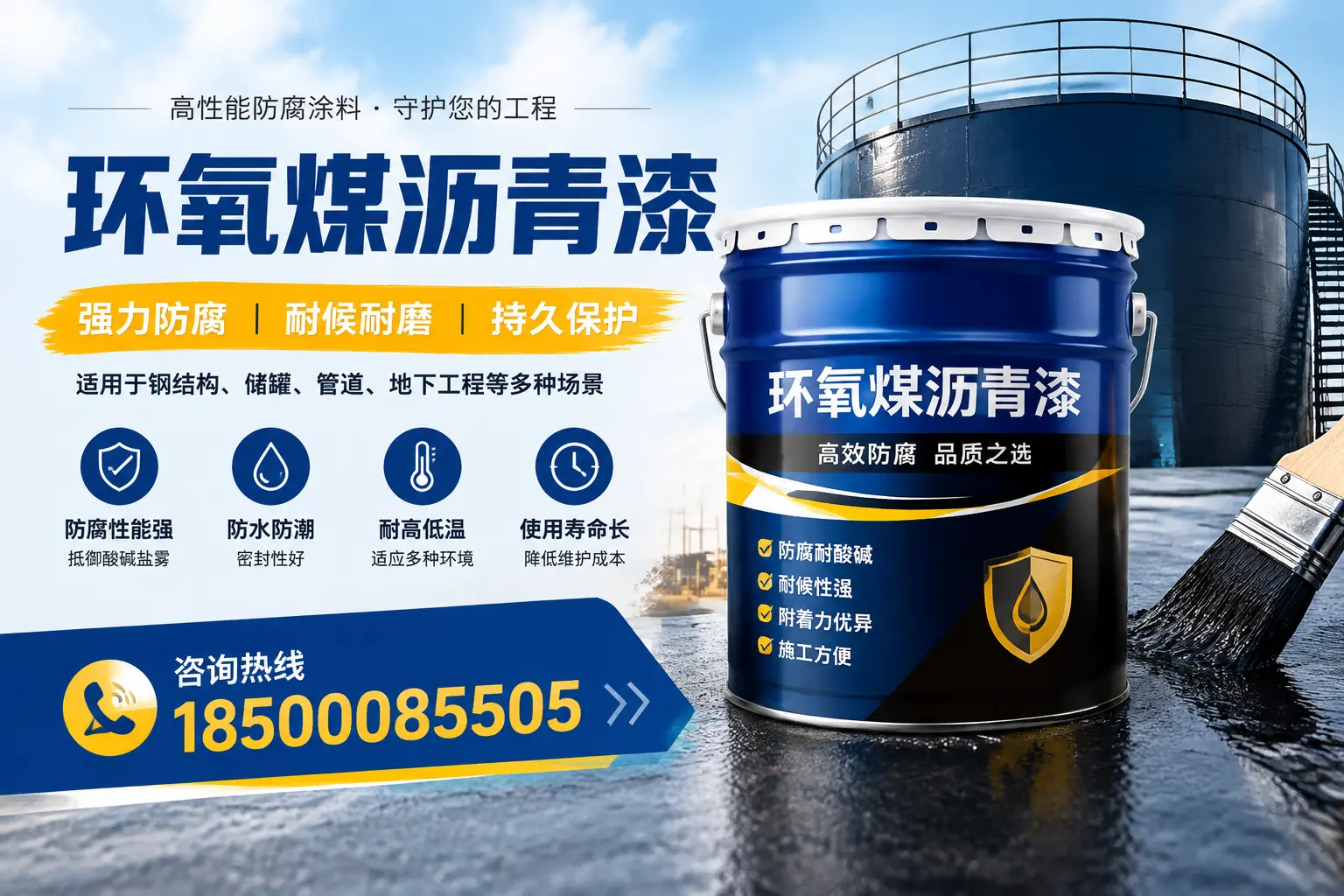 环氧煤沥青漆在工业中的应用，潜江企业的选择